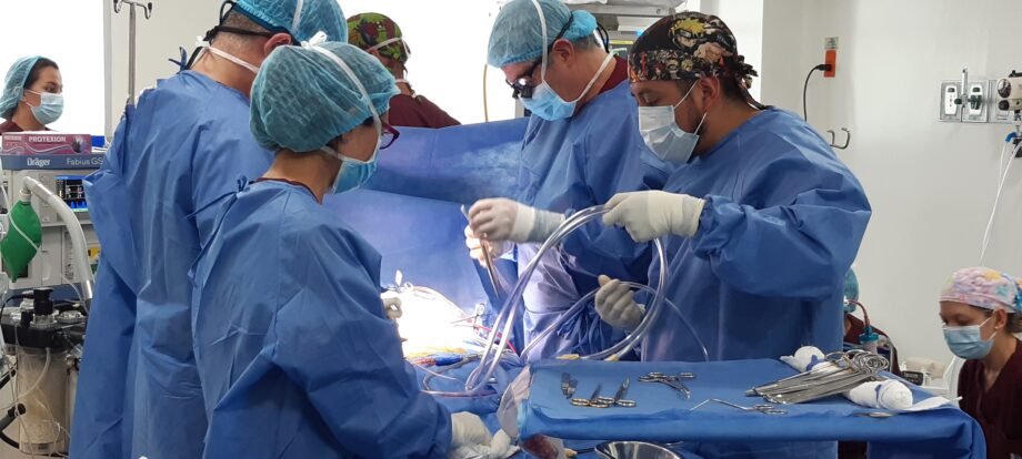 Personal de Quirofano realizando una operación