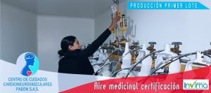 Primer lote producción de aire medicinal